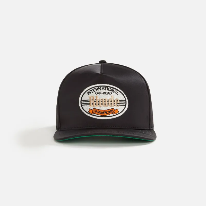 Rhude Intl Champions Satin Cap - Black made by Rhude