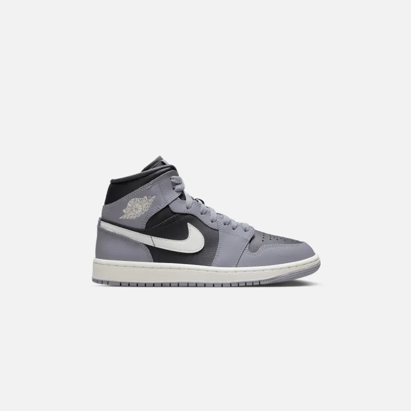 Nike Wmns Air Jordan 1 Mid - Cement Grey / Sail / Anthracite sold by Kith