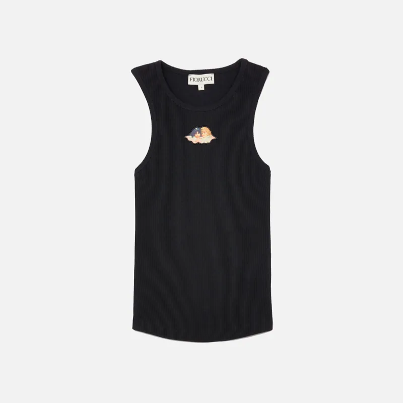 Fiorucci Icon Angels Ribbed Vest - Black sold by Kith