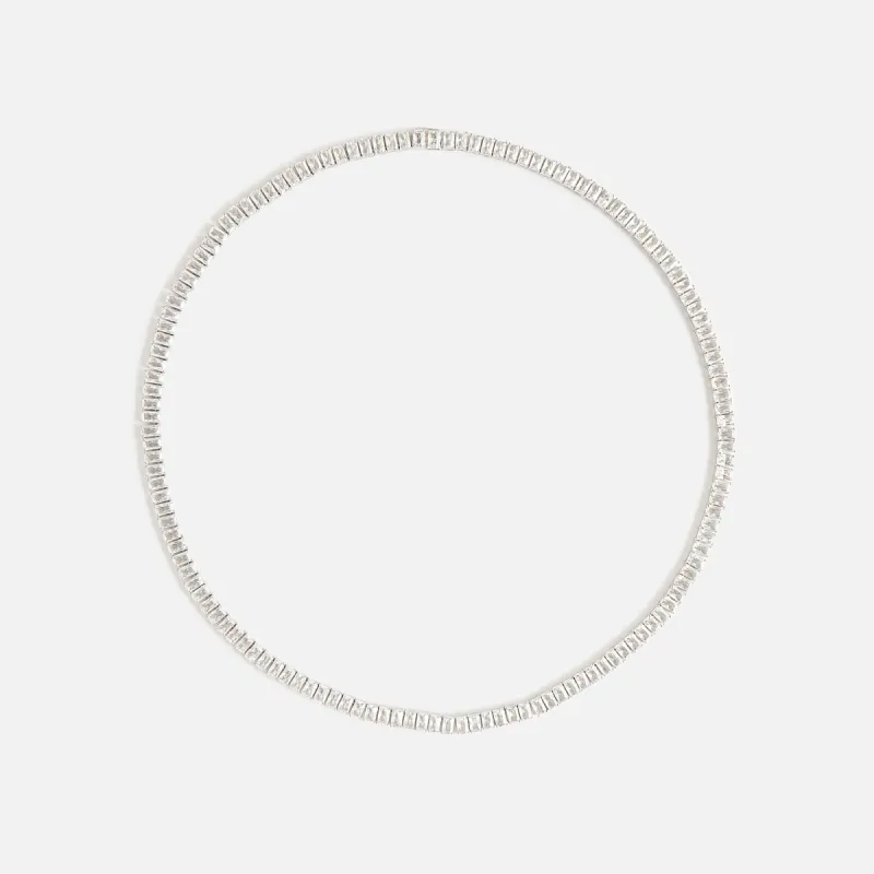 Hatton Labs Emerald Cut Tennis Chain Bracelets - Silver sold by Kith