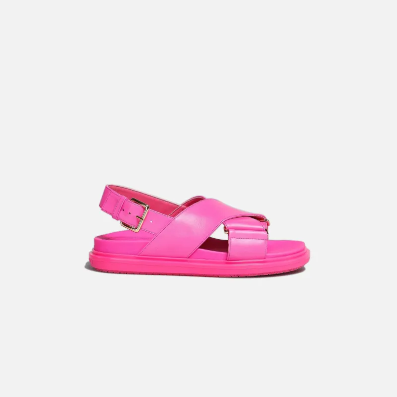 Marni WMNS Crisscross Fussbett Sandal - Fuchsia sold by Kith