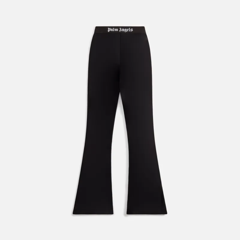 Palm Angels Logo Tape Flare Sweatpants - Black sold by Kith
