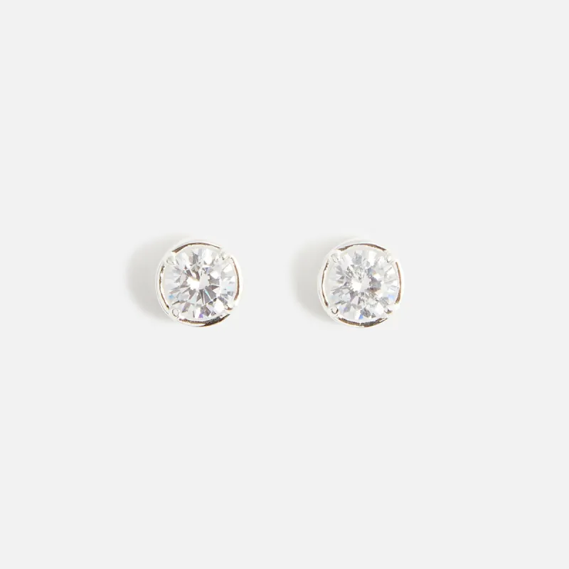 Hatton Labs Round Stud Earrings - Silver made by Kith