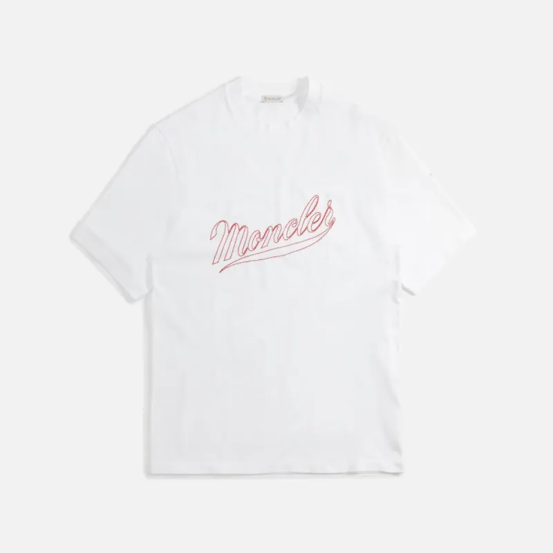 Moncler Short Sleeve Tee - White sold by Kith