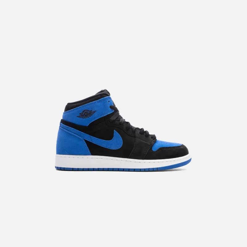 Jordan GS Air Jordan 1 Retro High Og - Black / Royal Blue / White sold by Kith
