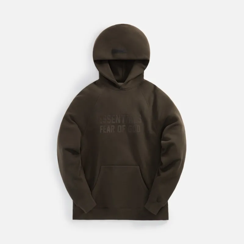 Essentials Raglan Sleeve Hoodie - Off-Black sold by Kith