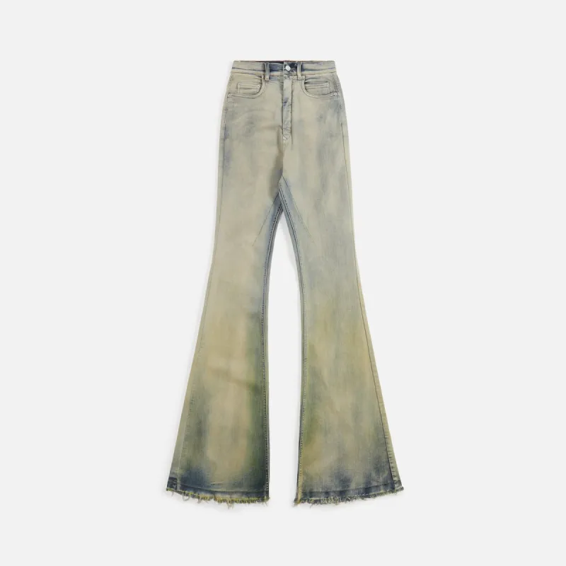 Rick Owens Bolan Bootcut Denim - Pearl / Acid Degrade sold by Kith