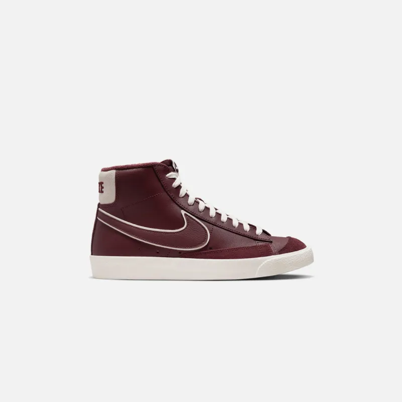 Nike Blazer Mid `77 - Night Maroon / Sail sold by Kith