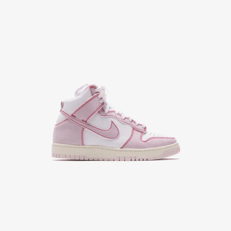 Nike Dunk High 1985 - Summit White / Barely Rose / University Red sold by Kith