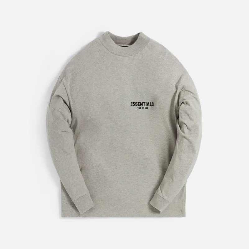 Essentials Long Sleeve Tee - Dark Oatmeal sold by Kith