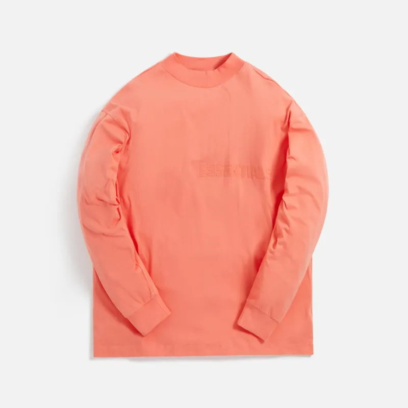 Essentials Long Sleeve Tee - Coral sold by Kith