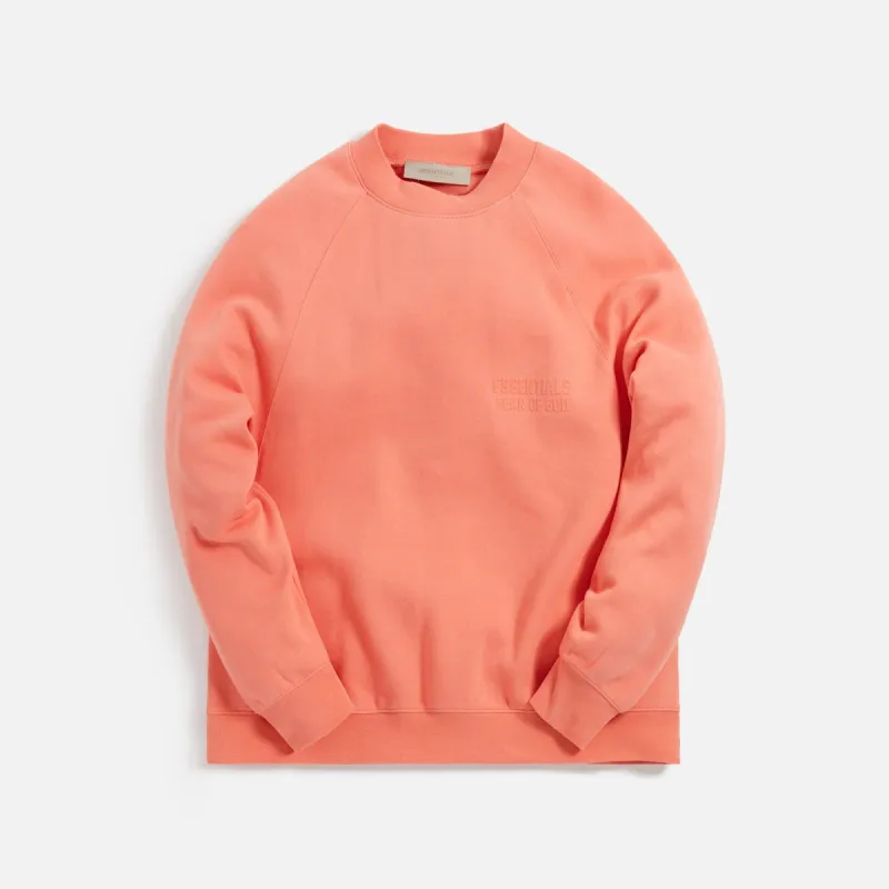 Essentials Crewneck Sweatshirt - Coral sold by Kith