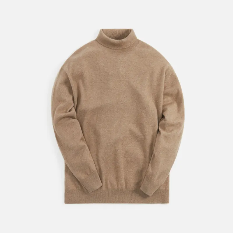 Auralee Baby Cashmere Knit Turtle - Natural Brown made by Kith