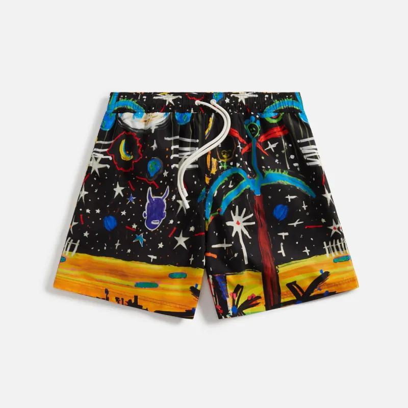 Palm Angels Starry Night Swimshorts - Black / Multicolor sold by Kith