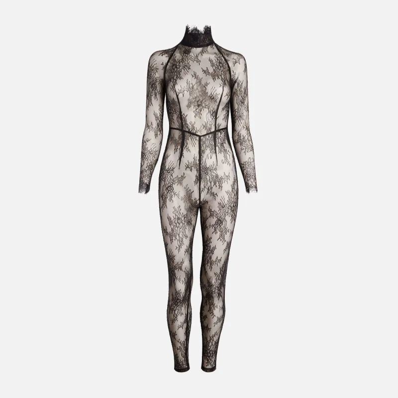 Kim Shui Lace Jumpsuit - Black sold by Kith
