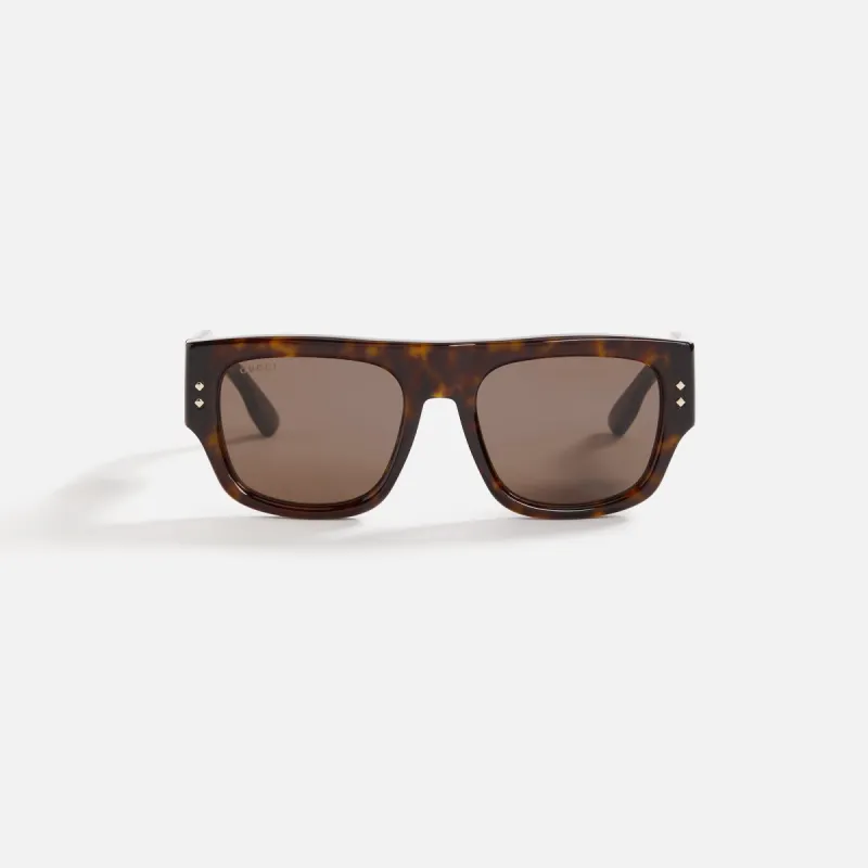 Gucci 002 Sunglasses - Havana / Brown made by Gucci