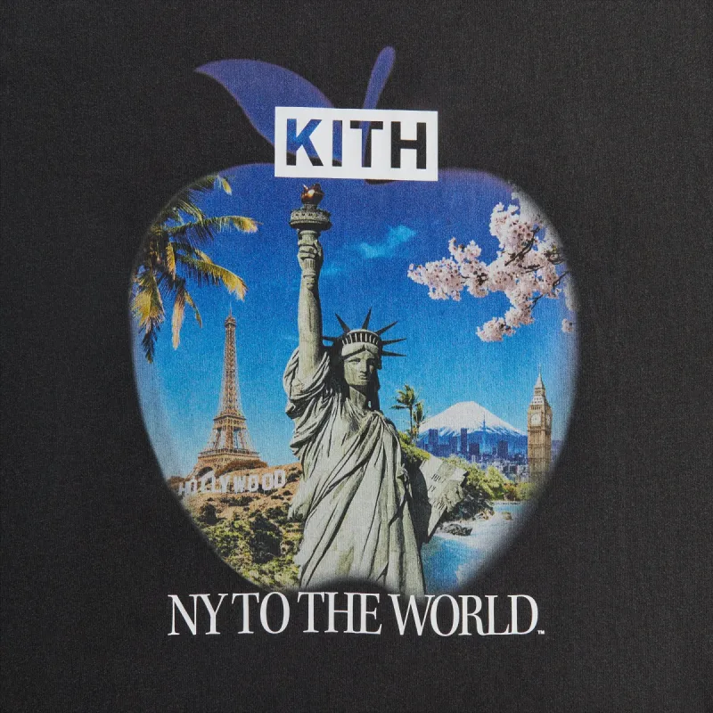 Kith New York to the World™ Souvenir Vintage Tee - Black | Parallel