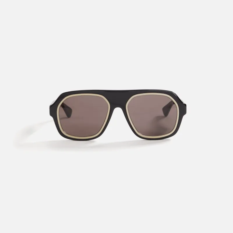 Bottega Veneta Rim Aviator - Black / Grey made by Bottega Veneta