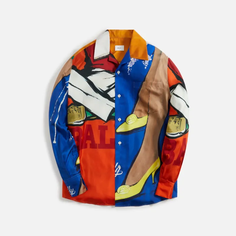 Bally Print Long Sleeve Shirt - Multi sold by Kith