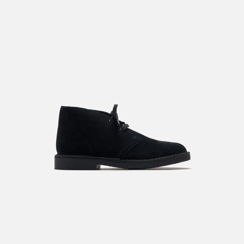 Clarks Grade School Desert Boot - Black Suede sold by Kith