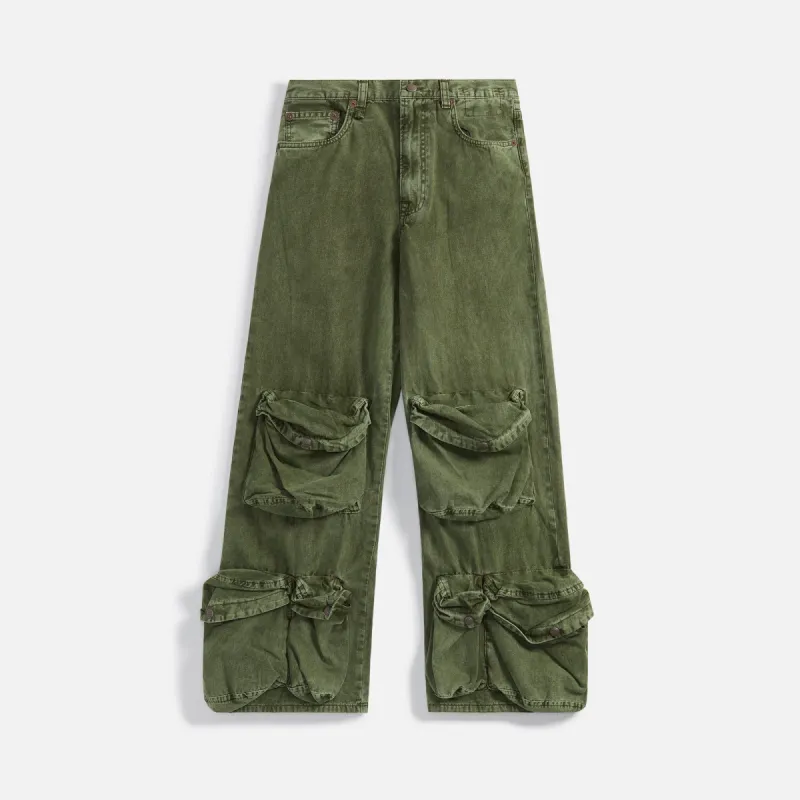 R-13 Multi Pockets Utility Jean - Olive sold by Kith