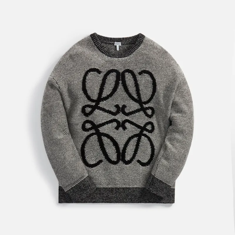 Loewe Anagram Mouline Sweater - Black / White sold by Kith