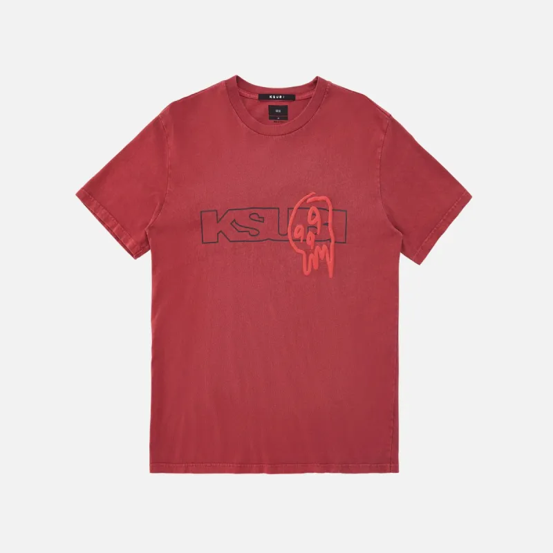 Ksubi x Juice WRLD 999 Skull Kash Tee - Blood Red sold by Kith