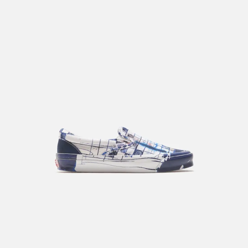 Vans x Connor Tingley OG Classic Slip-On LX - True White / Blue sold by Kith