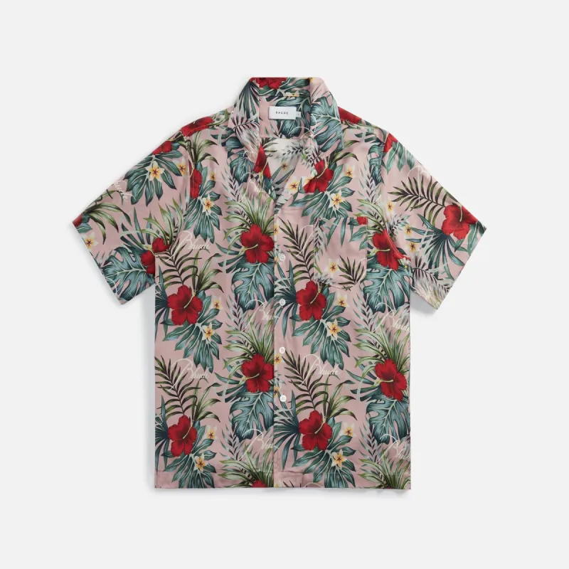 Rhude Hawiian Logo Rayon Shirt - Mauve sold by Kith
