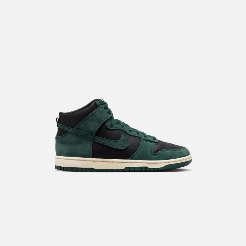 Nike Dunk Hi Retro PRM NBHD - Black / Faded Spruce sold by Kith