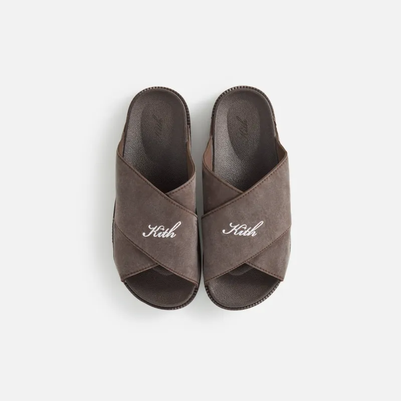 Kith Women Criss Cross Slides - Incognito sold by Kith