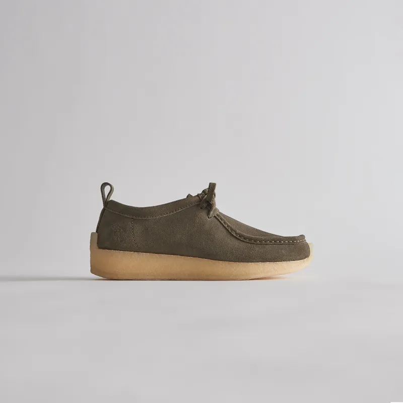 Ronnie Fieg for Clarks Rossendale - Olive Suede sold by Kith