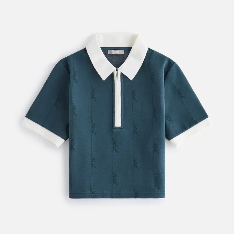 Kith Women Taylen Pique Logo Knit Polo - Serpentine sold by Kith