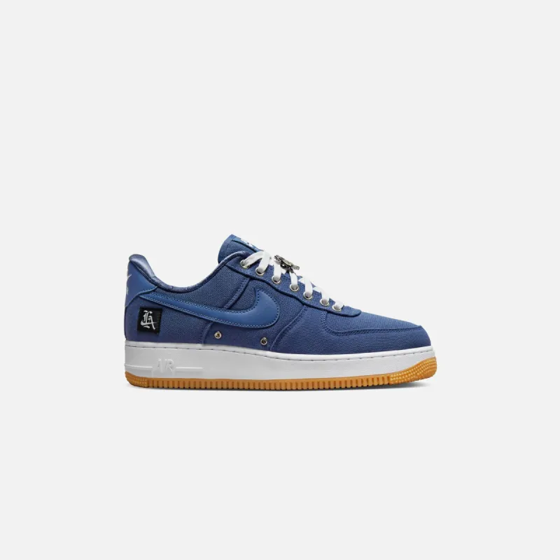Nike Air Force 1 Low PRM - Diffused Blue / White / Metallic Silver / Black sold by Kith