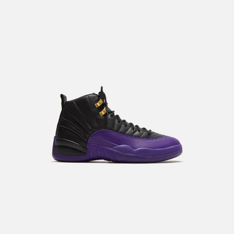 Nike Air Jordan 12 Retro - Black / Field Purple / Metallic Gold sold by Kith
