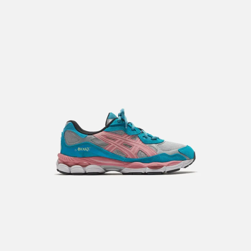 Asics x AWAKE NY Gel-NYC - Pure Silver / Green / Blue Slate sold by Kith