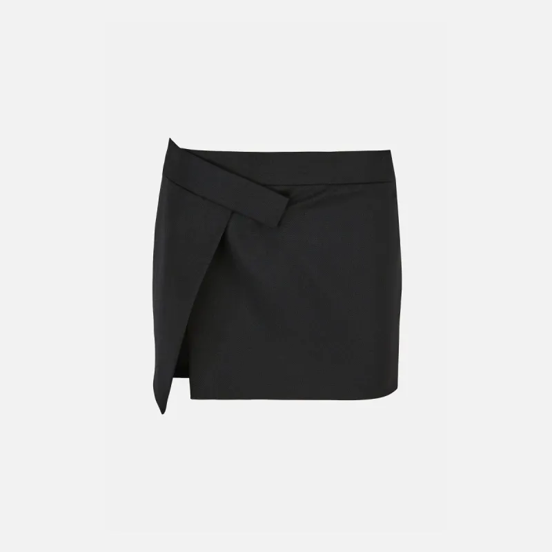 The Attico Cloe Mini Skirt - Black sold by Kith