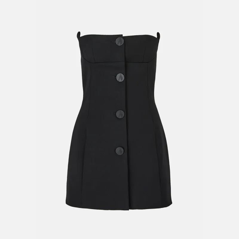 The Attico Bustier Mini Dress - Black sold by Kith