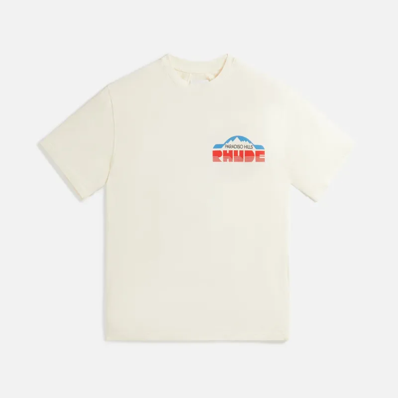 Rhude Paradiso Rally Tee - Vintage White sold by Kith