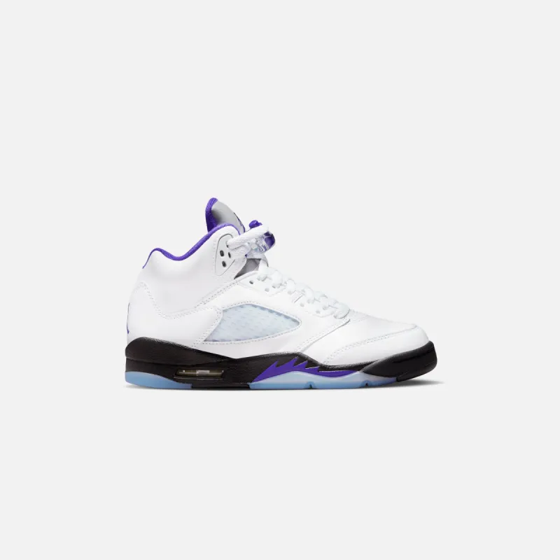 Nike GS Air Jordan 5 Retro - White / Dark Concord Black sold by Kith