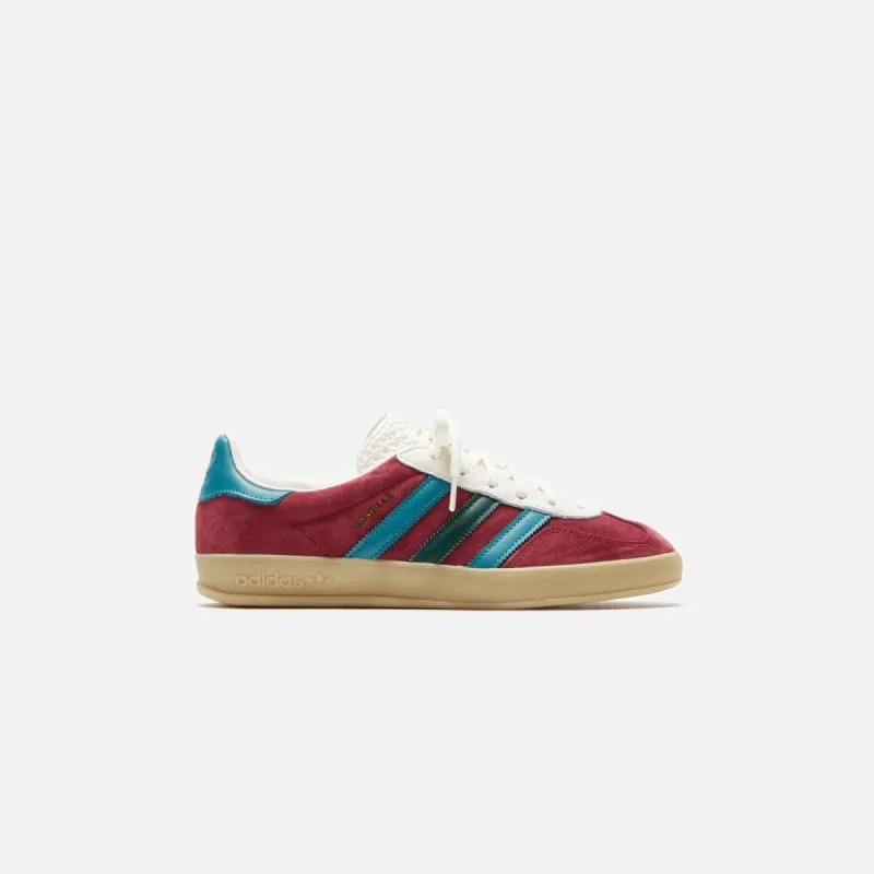 adidas Gazelle Indoor - Collegiate Burgundy / Arctic Fusion / Collegiate Green sold by Kith