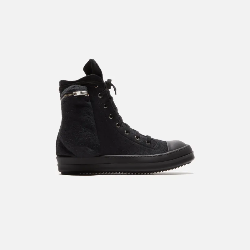 Rick Owens Cargo Sneakers - Black / Scarpe Shaggy Cotton sold by Kith