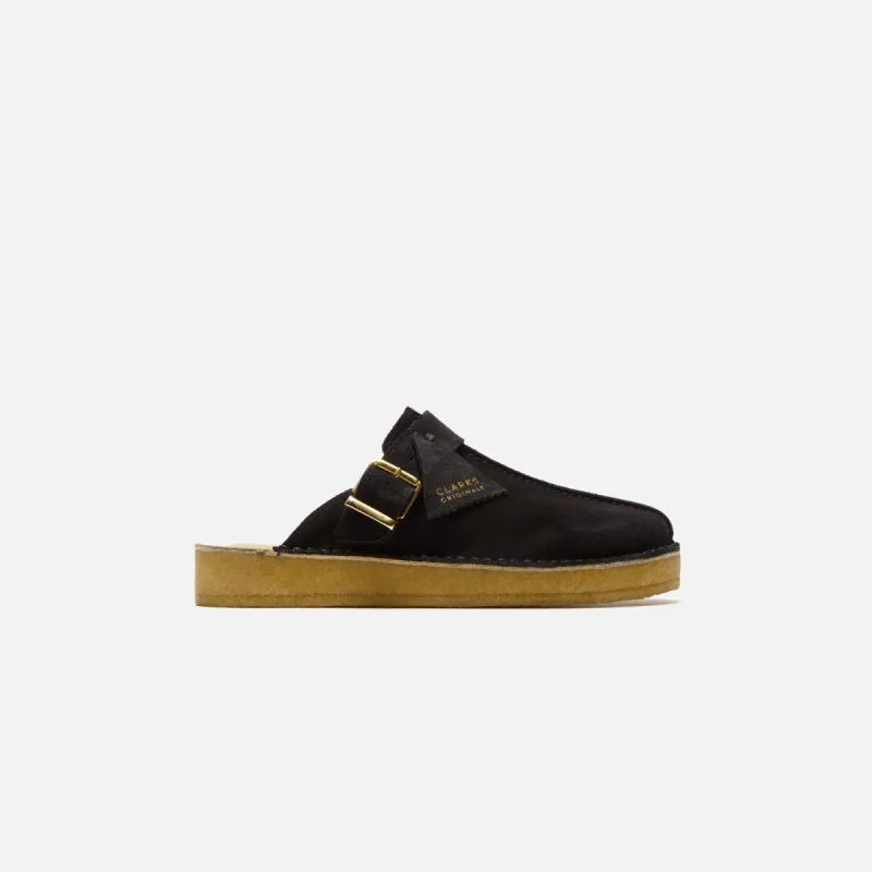 Clarks Trek Mule - Black Suede sold by Kith