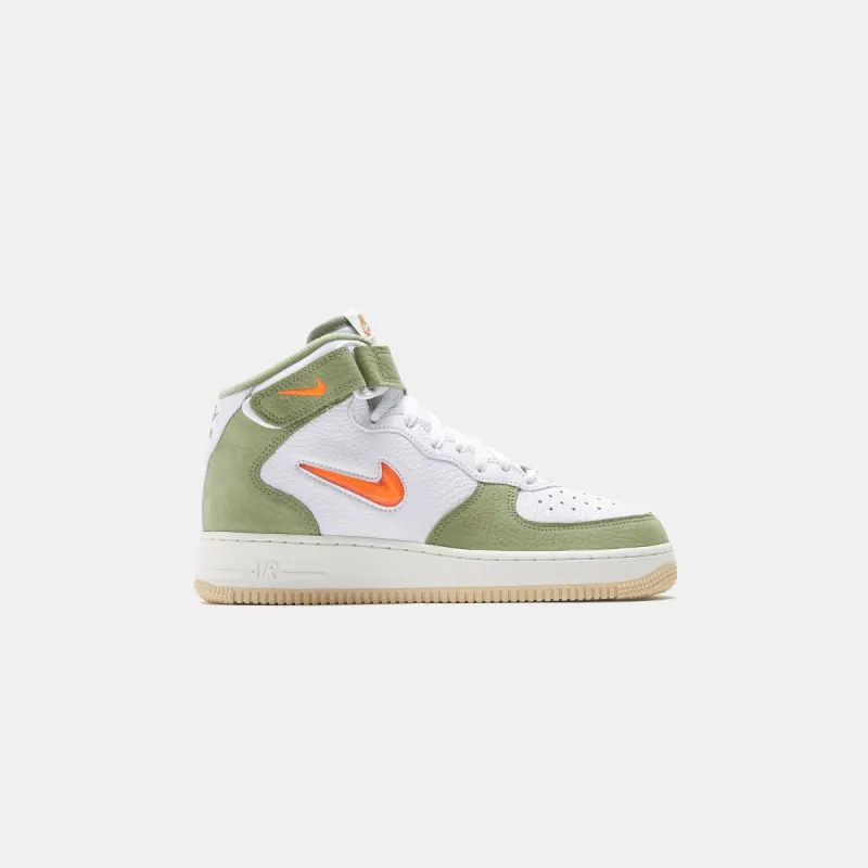 Nike Air Force 1 Mid '07 QS - White / Total Orange / Oil Green sold by Kith