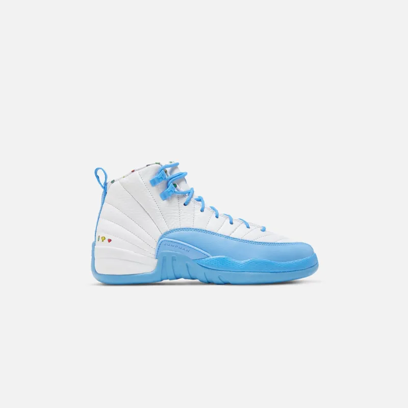 Nike GS Air Jordan 12 Retro - White / University Blue / Lemon Venom / Vivid Sulfur sold by Kith