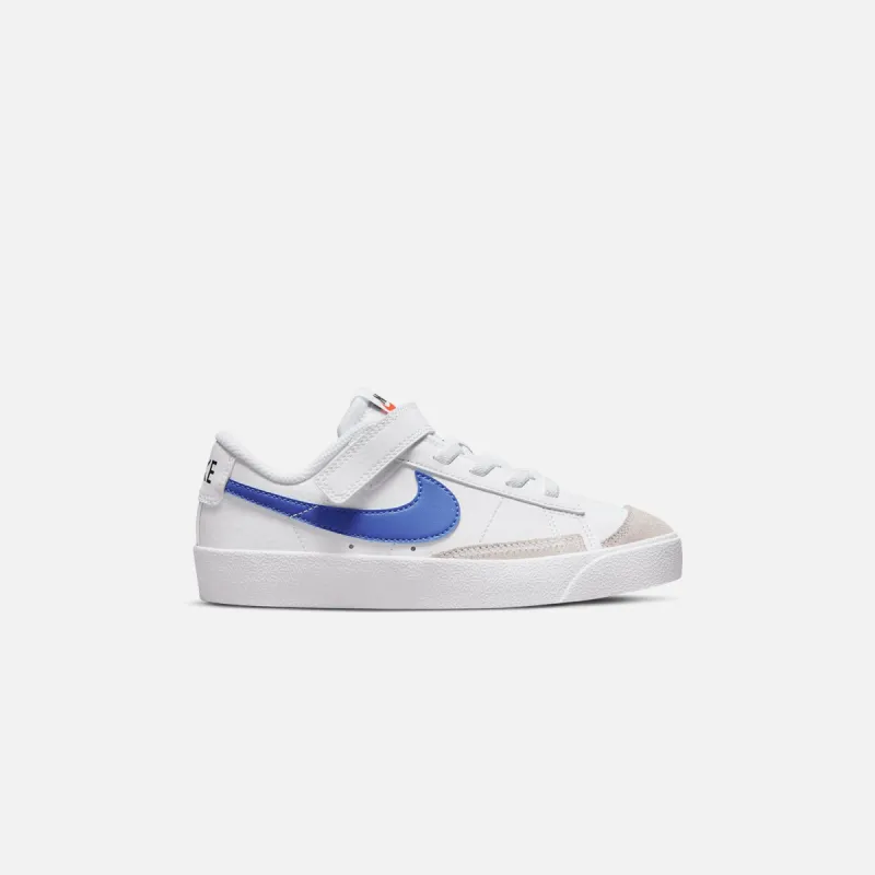Nike Blazer Low `77 - White / Medium Blue / Chlorophyll / Black sold by Kith