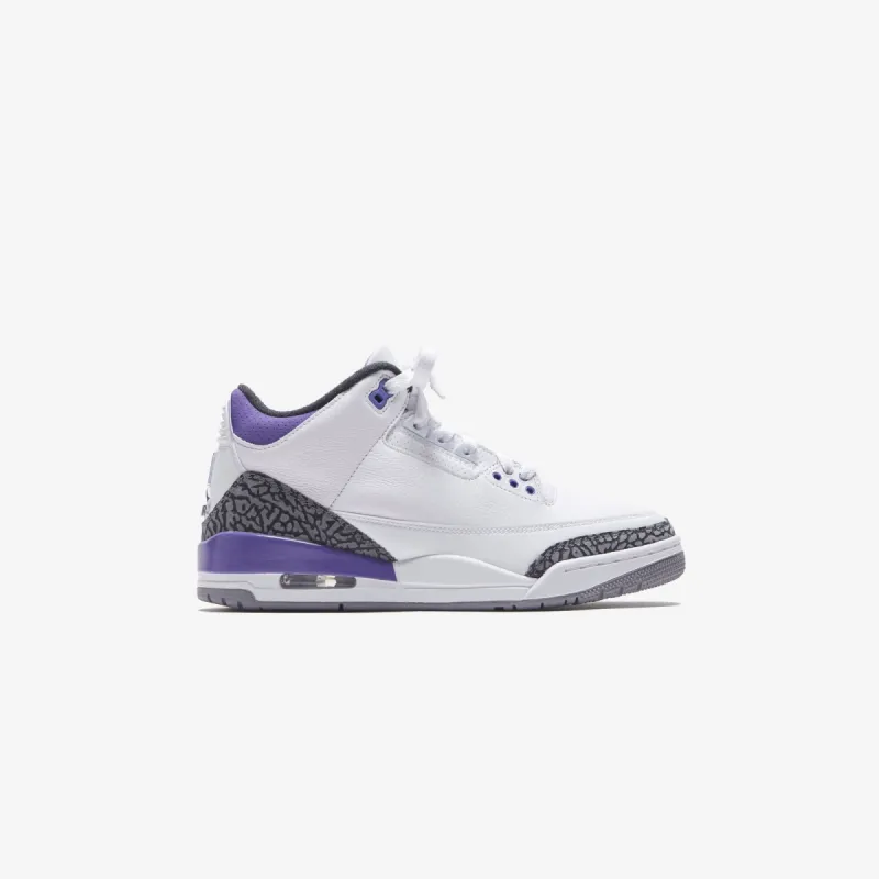 Nike Air Jordan 3 Retro - White / Black / Dark Iris / Violet Haze sold by Kith
