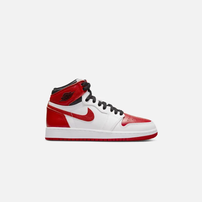 Nike GS Air Jordan 1 Retro High OG - White / University Red / Black sold by Kith