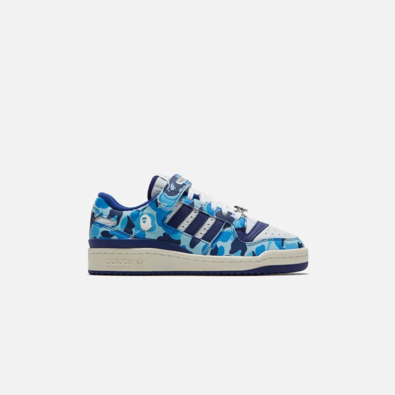adidas x Bape Forum Low 84 - Blue / White sold by Kith