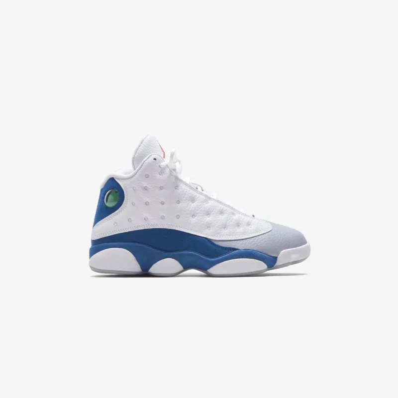 Nike Air Jordan 13 Retro - White / Fire Red / French Blue sold by Kith